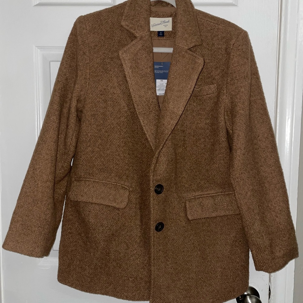 Target oversized brown blazer jacket.